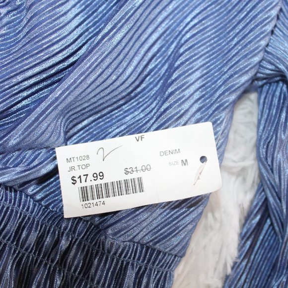 Mistyrose Bishop Sleeve Faux Wrap Blouse - Picture 11 of 14